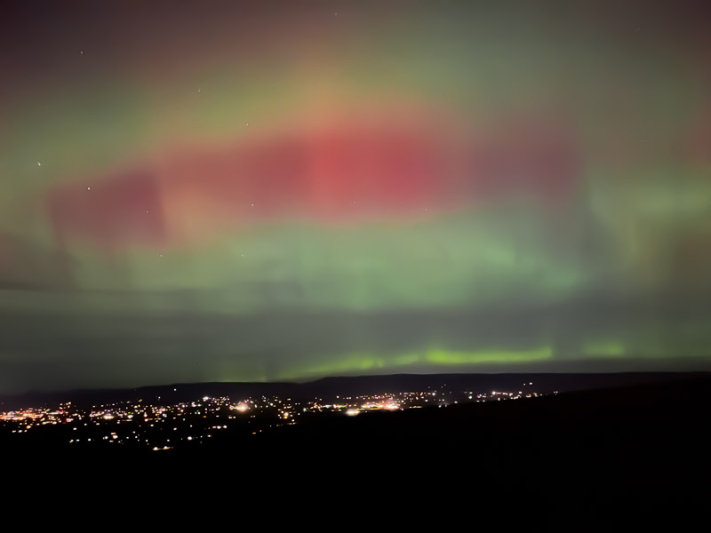 Auroro Borealis over Ellensburg, WA